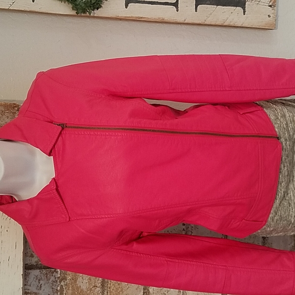 Like New Kut from the Kloth Faux Leather Motorcycle Jacket (Vegan) in Ho… - Picture 2 of 11